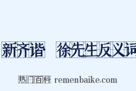 新齐谐·徐先生反义词是什么意思的图片